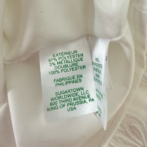 Lilly Pulitzer Citra Embroidered Puff Sleeve Floral Shift Dress White‎ Gold 00 - Picture 12 of 13